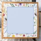 Mahjong by SI™ Petal Pushers Blue Square Mahjong Mat — Studio Overhead [studio-overhead-square]