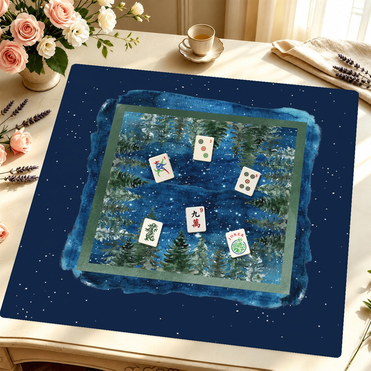 Mahjong by SI™ Pining For Stardust Mahjong Mat — Styled Tile Table [styled-tile-table-square]