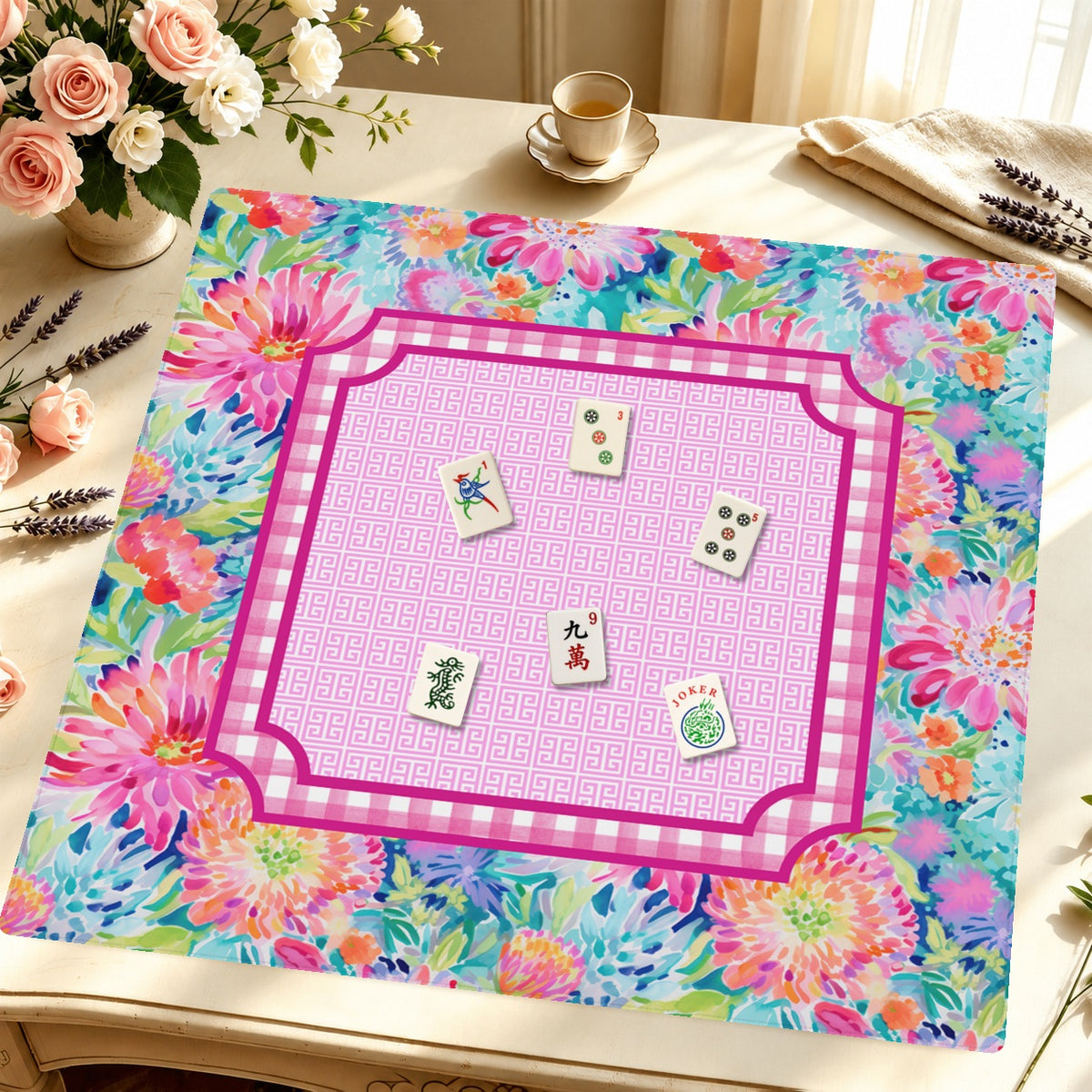 Pink Key to My Heart — Styled Tile Table [styled-tile-table-square]