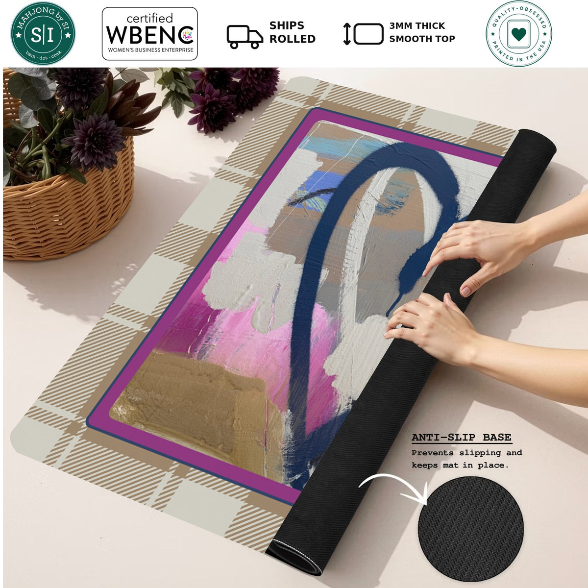 Plum & Plaid — Rolled Mat Feature Image [rolled-feature-square]