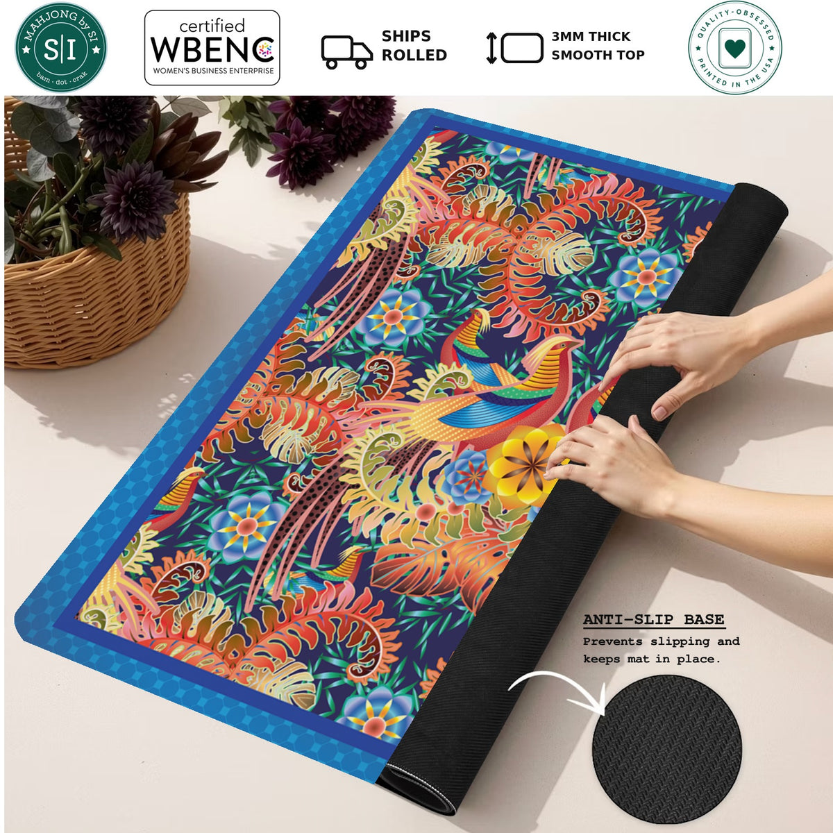 Plumas del Jardín — Rolled Mat Feature Image [rolled-feature-square]