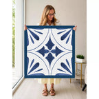 Mahjong by SI™ Point Taken Blue Mahjong Mat — Held Mat Portrait [held-mat-portrait-square]