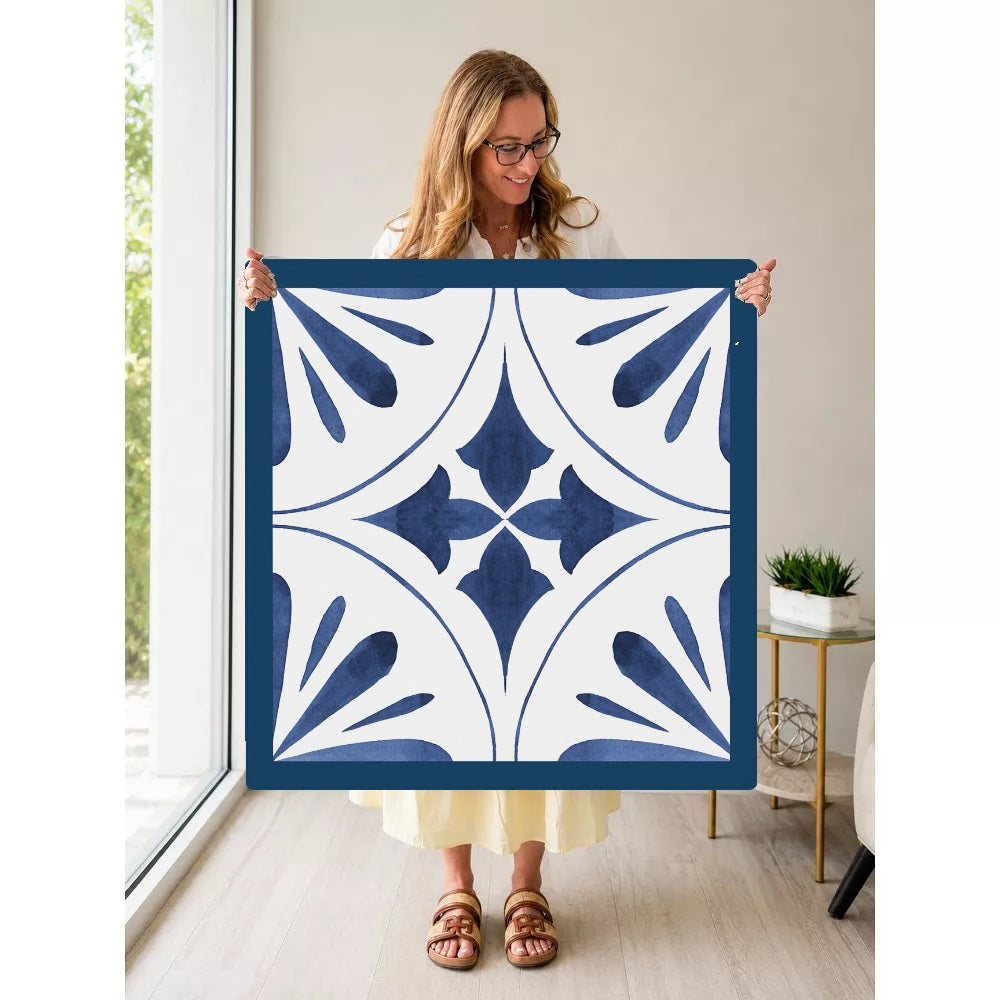Mahjong by SI™ Point Taken Blue Mahjong Mat — Held Mat Portrait [held-mat-portrait-square]