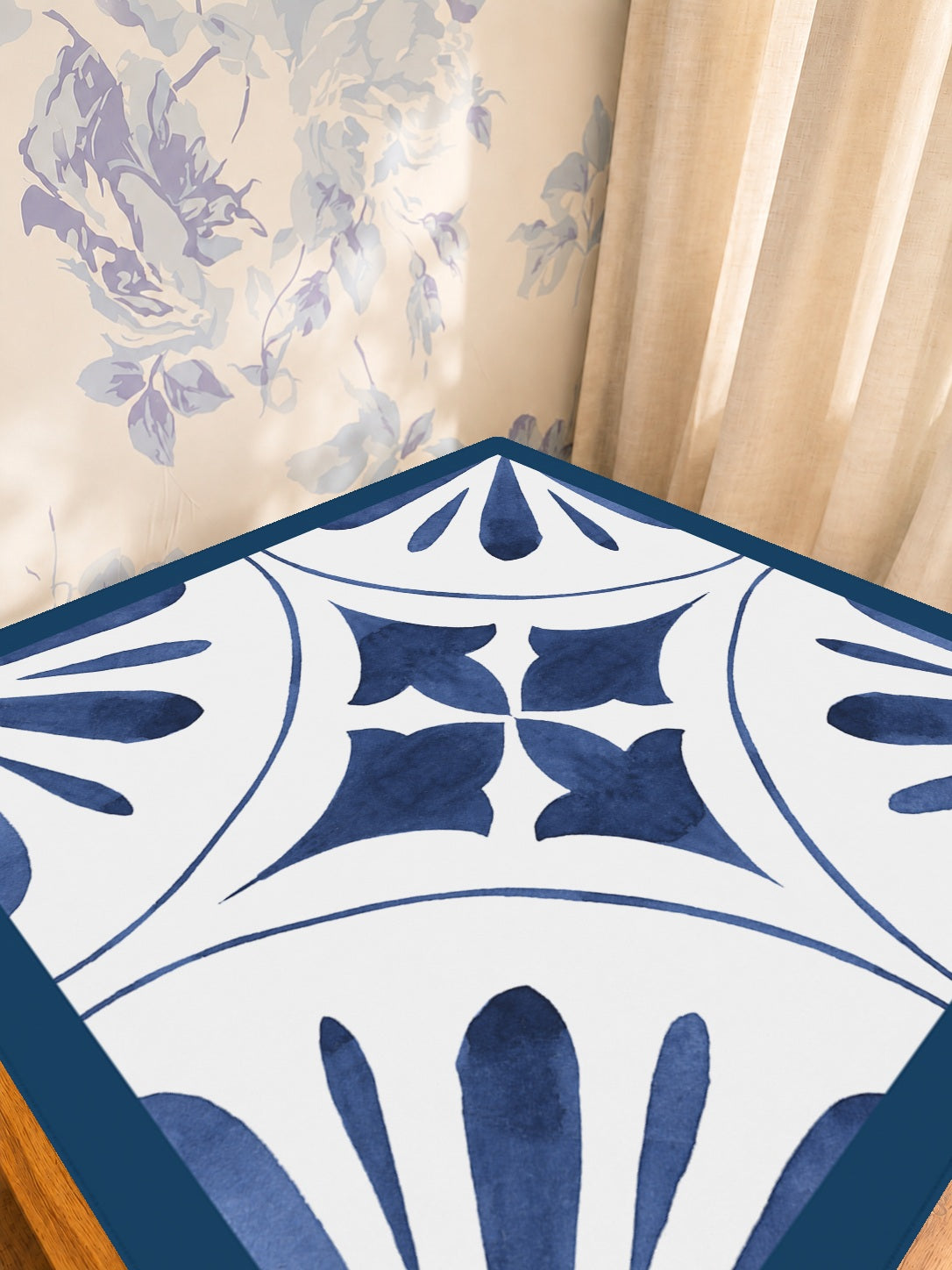 Mahjong by SI™ Point Taken Blue Mahjong Mat — Sunlit Detail [studio-detail-square]
