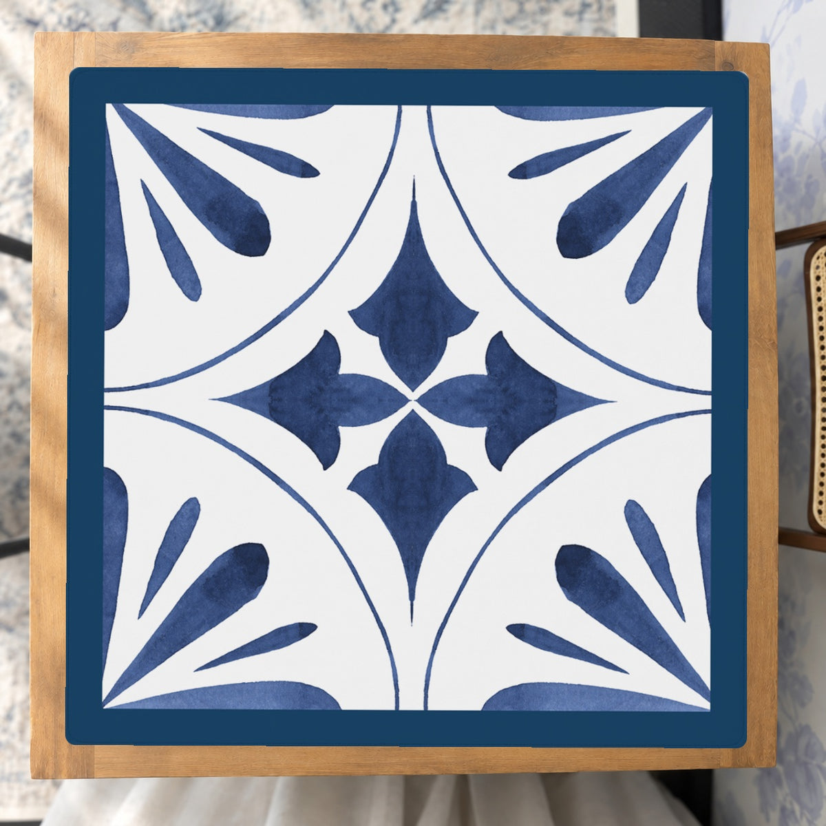 Mahjong by SI™ Point Taken Blue Mahjong Mat — Studio Overhead [studio-overhead-square]