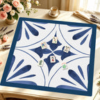 Mahjong by SI™ Point Taken Blue Mahjong Mat — Styled Tile Table [styled-tile-table-square]