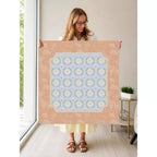 Mahjong by SI™ Porcelain & Peach Mahjong Mat — Held Mat Portrait [held-mat-portrait-square]