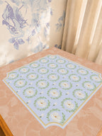 Mahjong by SI™ Porcelain & Peach Mahjong Mat — Sunlit Detail [studio-detail-square]