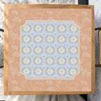 Mahjong by SI™ Porcelain & Peach Mahjong Mat — Studio Overhead [studio-overhead-square]