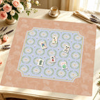 Mahjong by SI™ Porcelain & Peach Mahjong Mat — Styled Tile Table [styled-tile-table-square]