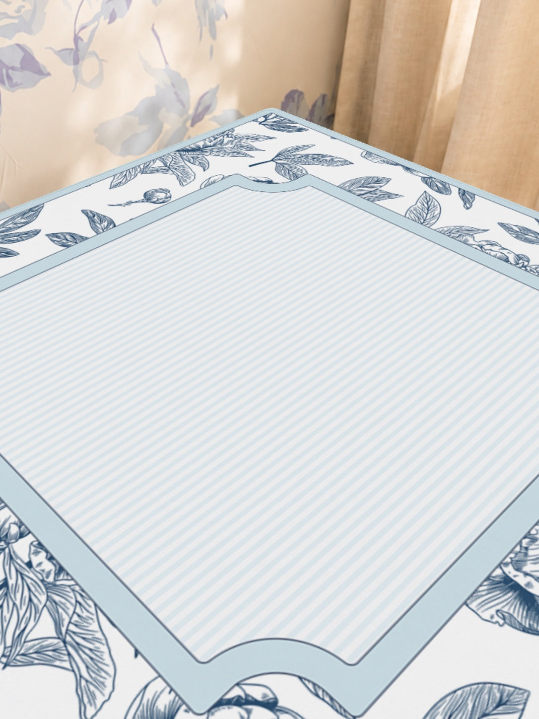 Mahjong by SI™ Porcelain Daydream Mahjong Mat — Sunlit Close-up [sunlit-closeup-square]
