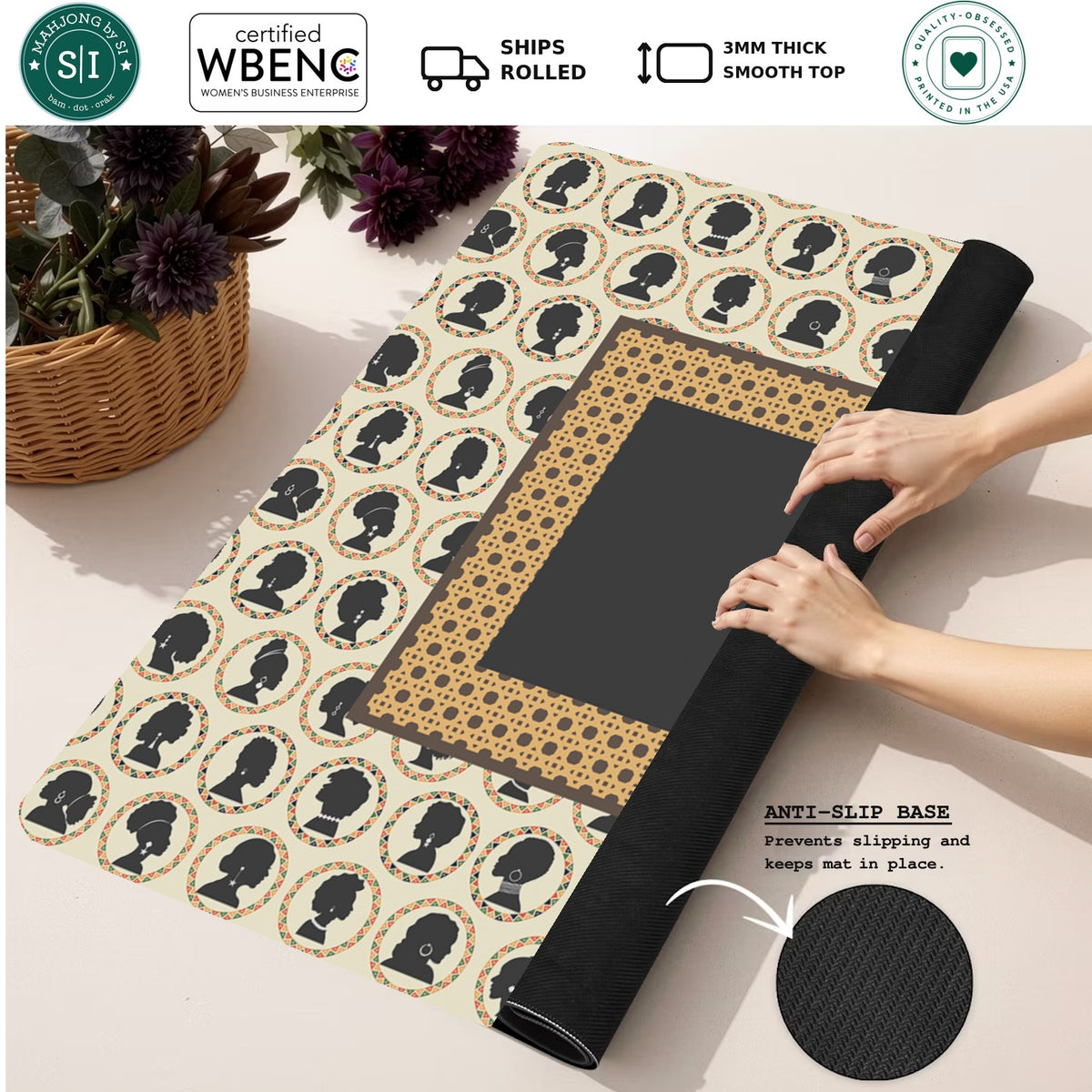 Mahjong by SI™ Portraits of Pride Mahjong Mat — Rolled Mat Feature Image [rolled-feature-square]