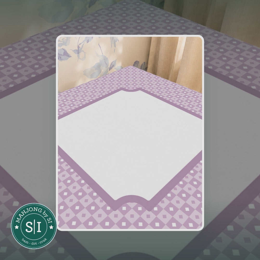 Mahjong by SI™ Violet Vintage Frame Mahjong Mat — lifestyle video (clear logo)