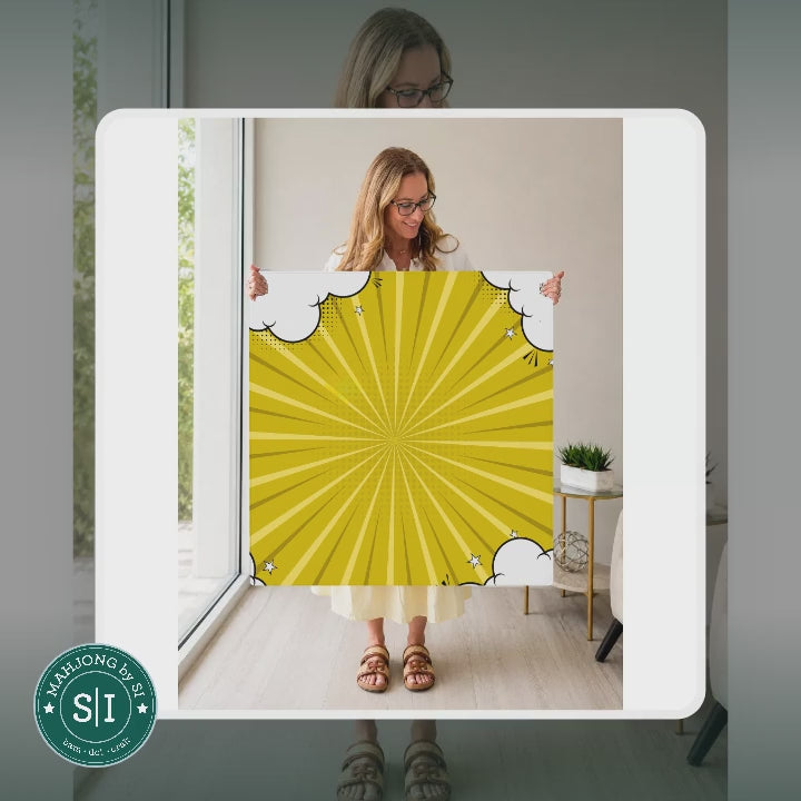 Mahjong by SI™ Cloud Nine Yellow Mahjong Mat — lifestyle video