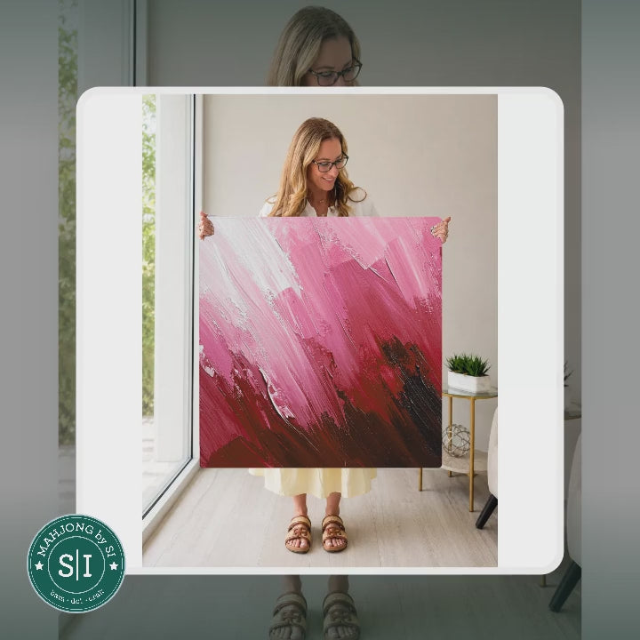Mahjong by SI™ Blank Canvas Red Mahjong Mat — lifestyle video
