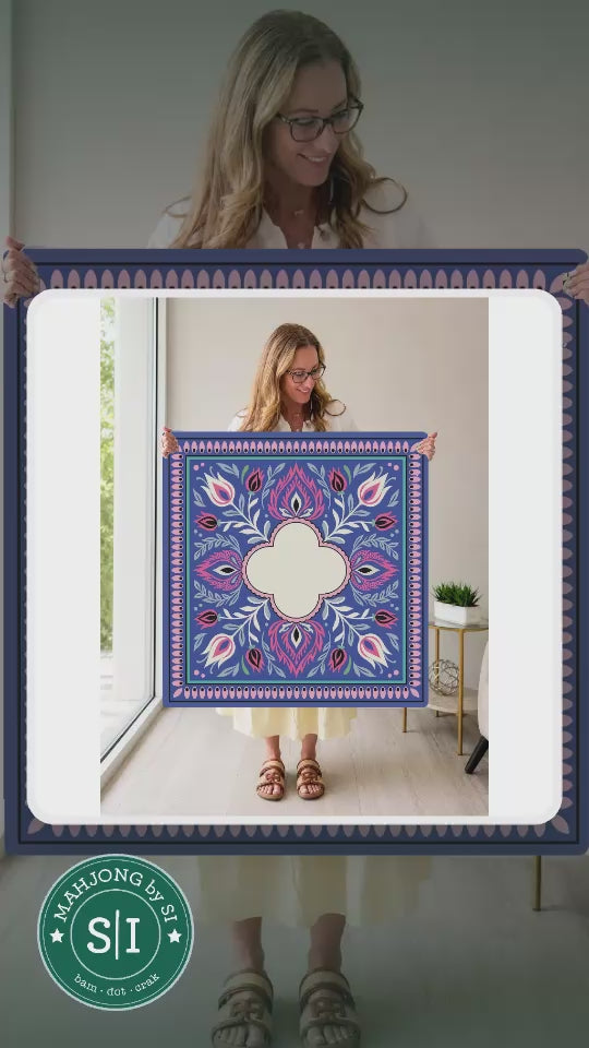 Mahjong by SI™ Folk Dance Florals Mahjong Mat