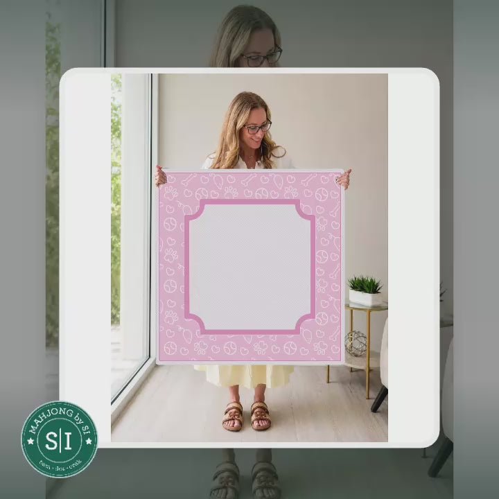 Mahjong by SI™ Paws and Reflect | Pink Mahjong Mat