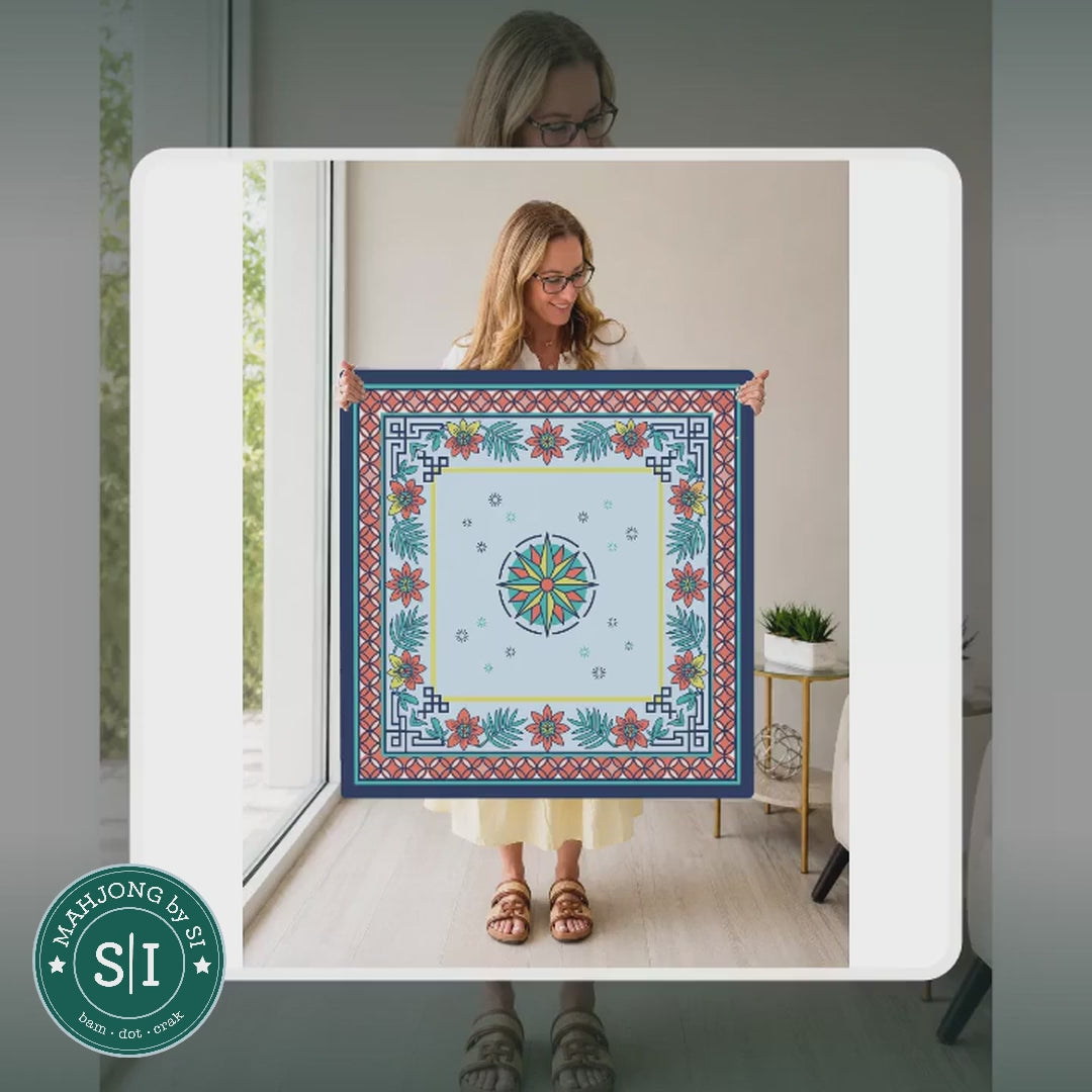 Mahjong by SI™ Compass Rose and Chill Mahjong Mat — lifestyle video (clear logo)
