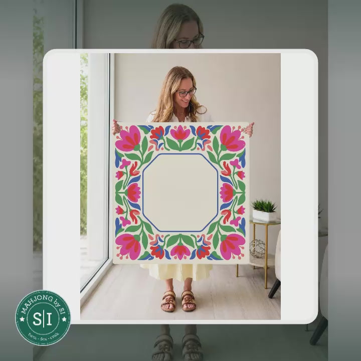 Mahjong by SI™ Folk Art Flourish Mahjong Mat
