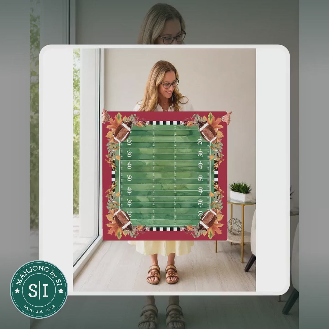 Mahjong by SI™ Crimson Kickoff Mahjong Mat — lifestyle video (clear logo)