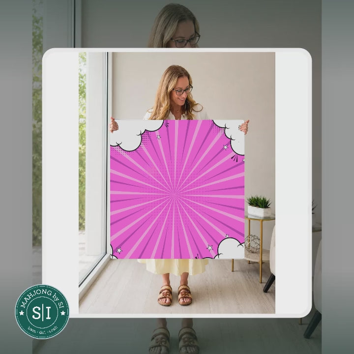 Mahjong by SI™ Cloud Nine Pink Mahjong Mat — lifestyle video
