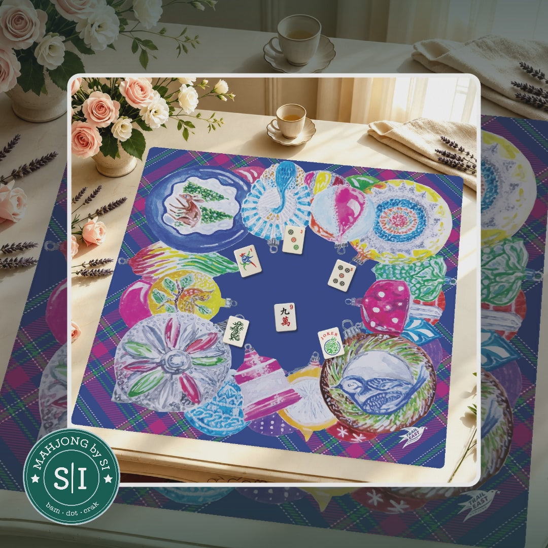 Holiday Bazaar Mahjong Mat — lifestyle video (clear logo)