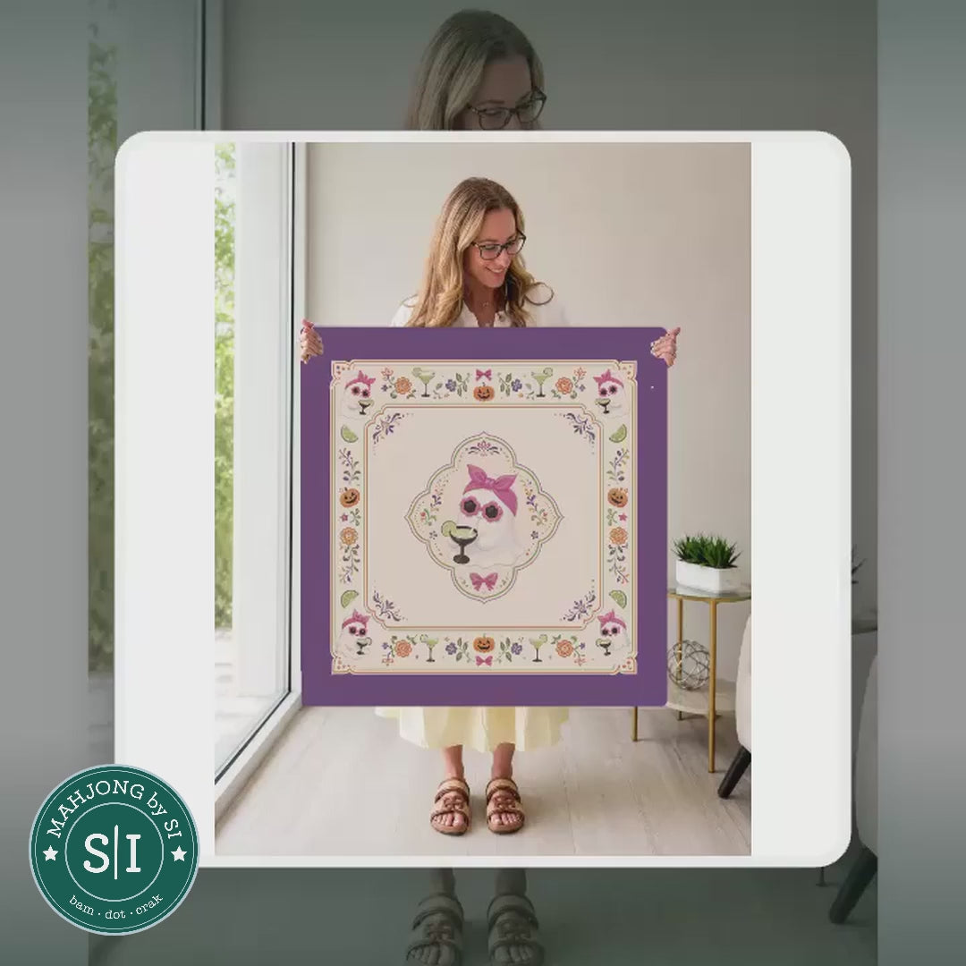 Mahjong by SI™ Boo-garita Bash Mahjong Mat — lifestyle video (clear logo)