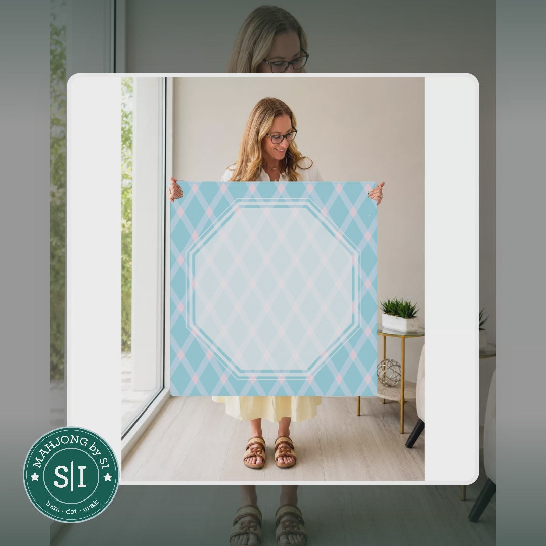 Mahjong by SI™ Argyle Attitude Mahjong Mat — lifestyle video (clear logo)