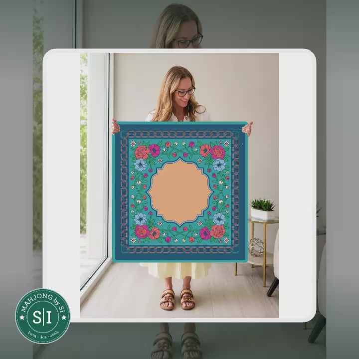 Mahjong by SI™ Chain Reaction Blooms Mahjong Mat