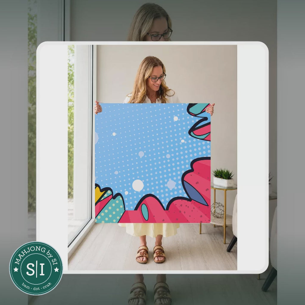 Mahjong by SI™ Bold Move Blue Mahjong Mat — lifestyle video (clear logo)