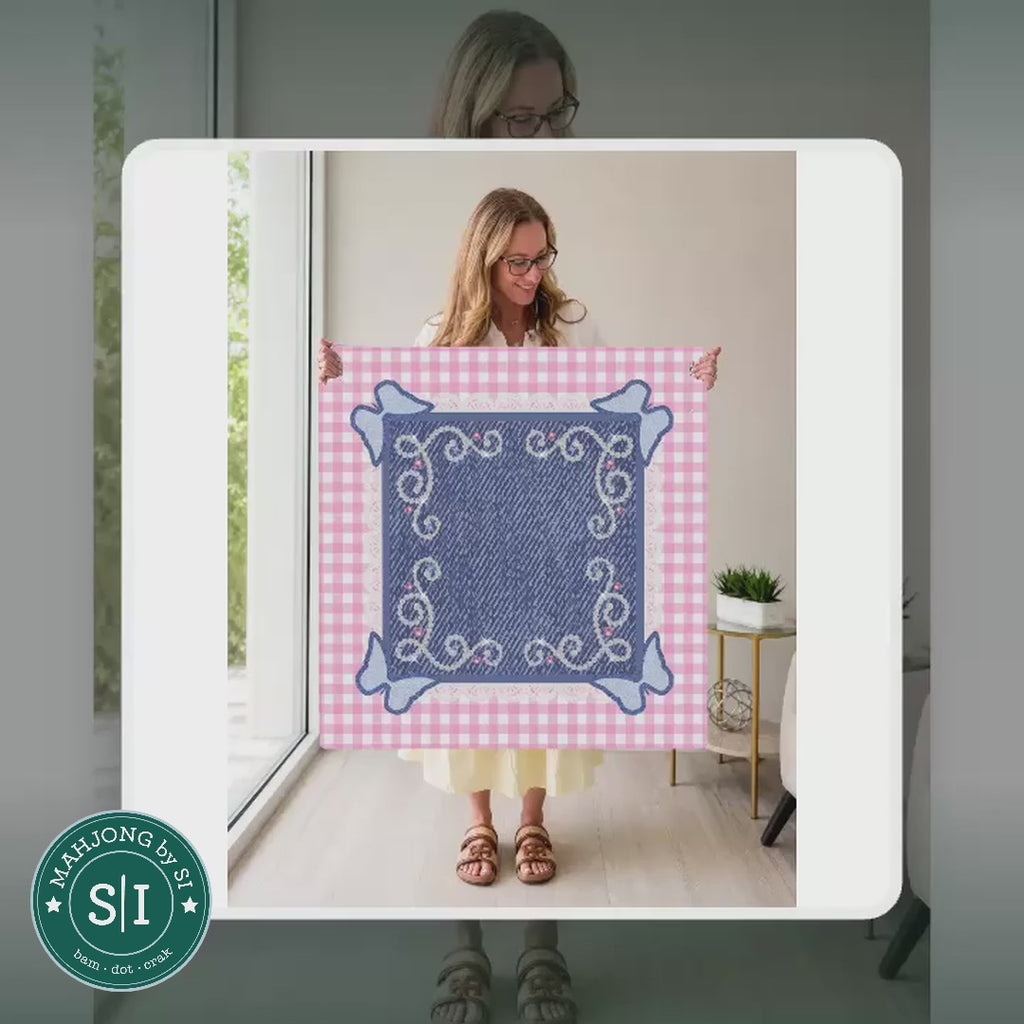 Mahjong by SI™ Diamond in a Rhinestone World Mahjong Mat — lifestyle video (clear logo)