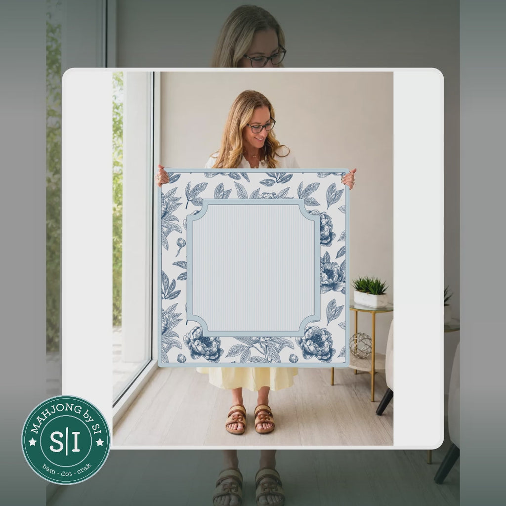 Mahjong by SI™ Porcelain Daydream Mahjong Mat — lifestyle video (clear logo)