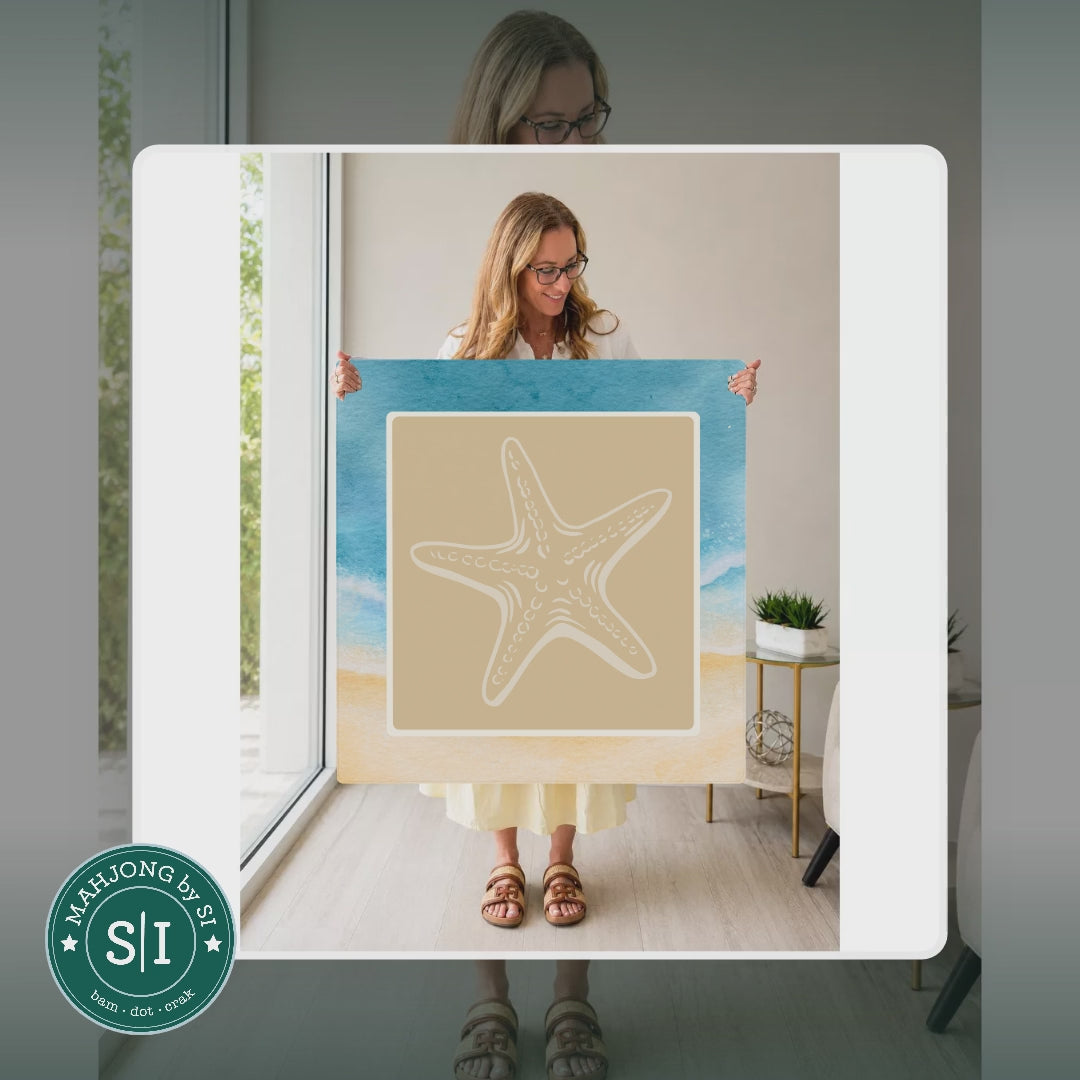 Mahjong by SI™ All Starfish Cast Mahjong Mat — lifestyle video (clear logo)