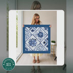 Mahjong by SI™ Flower Tile Power | Blue Mahjong Mat — lifestyle video (clear logo)