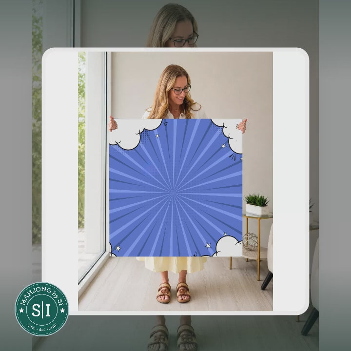 Mahjong by SI™ Cloud Nine Blue Mahjong Mat — lifestyle video