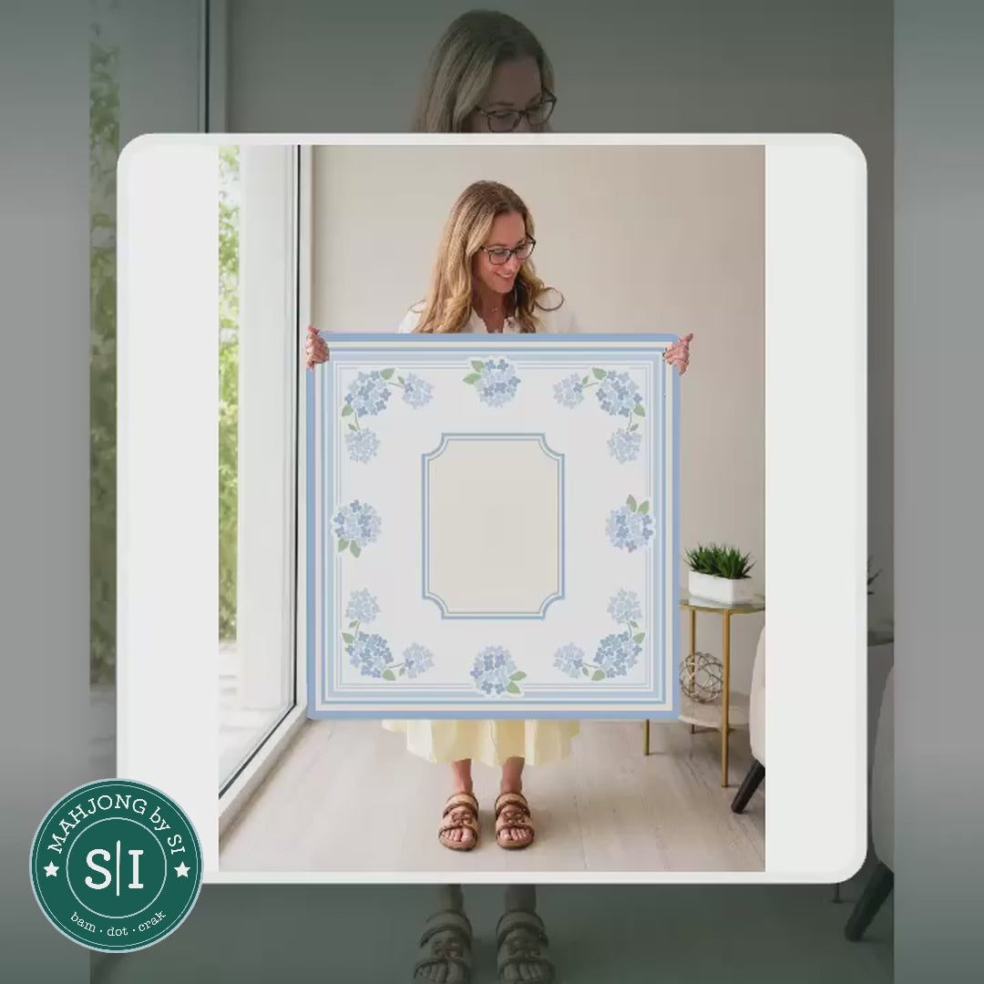 Mahjong by SI™ Hydrangea Hideaway Mahjong Mat — lifestyle video (clear logo)