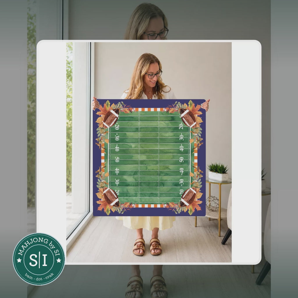 Mahjong by SI™ Auburn After Dark Mahjong Mat — lifestyle video (clear logo)