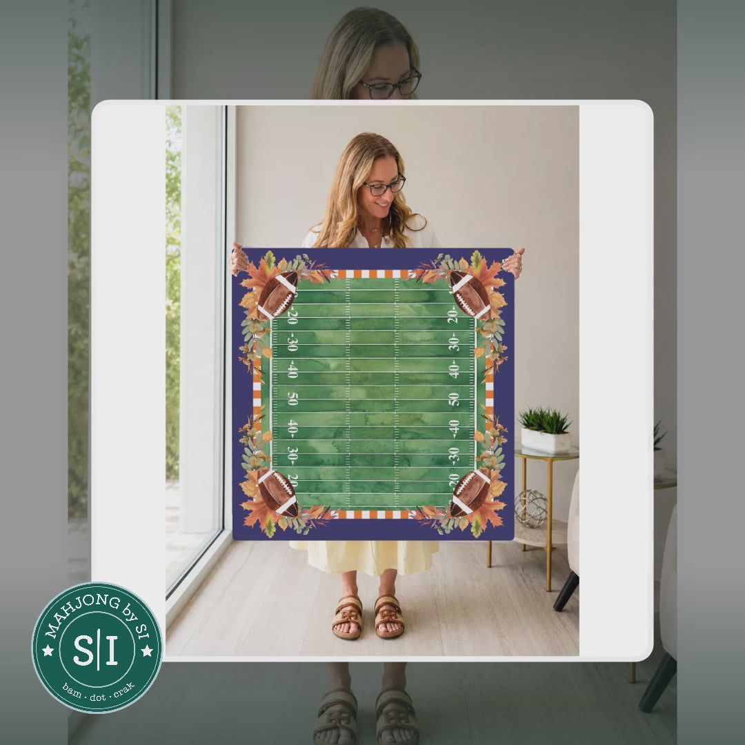 Mahjong by SI™ Auburn After Dark Mahjong Mat — lifestyle video (clear logo)