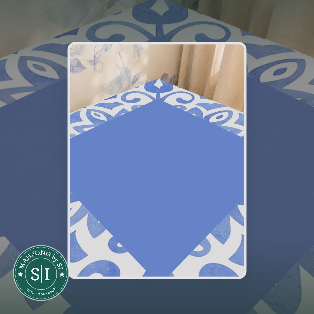Mahjong by SI™ Twist And Tile | Blue Mahjong Mat — lifestyle video (clear logo)