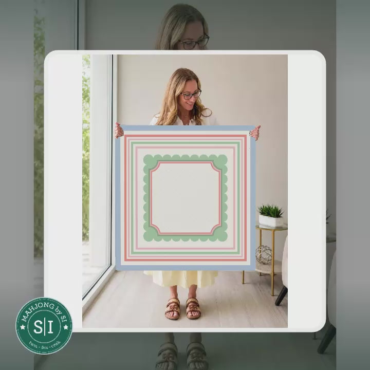 Mahjong by SI™ Seaside Sorbet Stripe Mahjong Mat