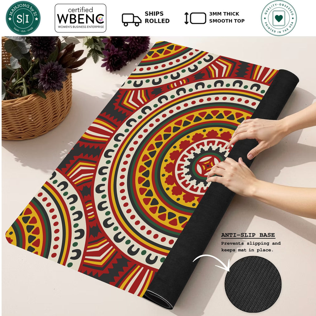 Mahjong by SI™ Radiant Roots Mahjong Mat — Rolled Mat Feature Image [rolled-feature-square]