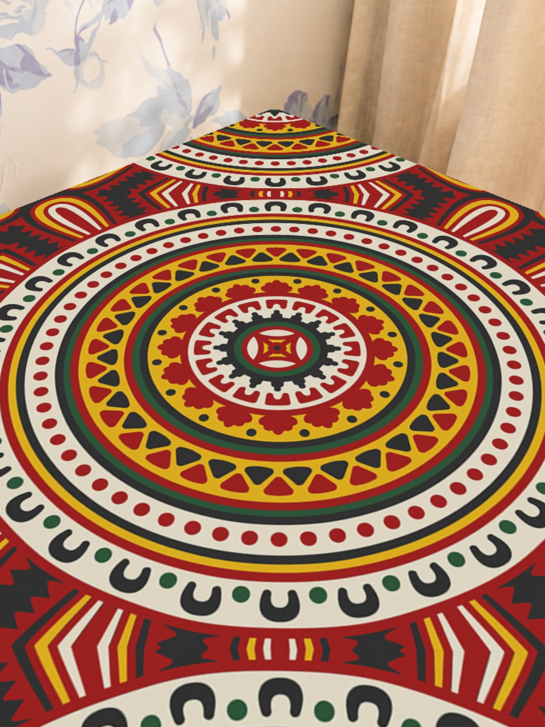 Mahjong by SI™ Radiant Roots Mahjong Mat — Sunlit Close-up [sunlit-closeup-square]