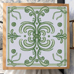 Mahjong by SI™ Ribbon Around | Green Mahjong Mat — Studio Overhead [studio-overhead-square]
