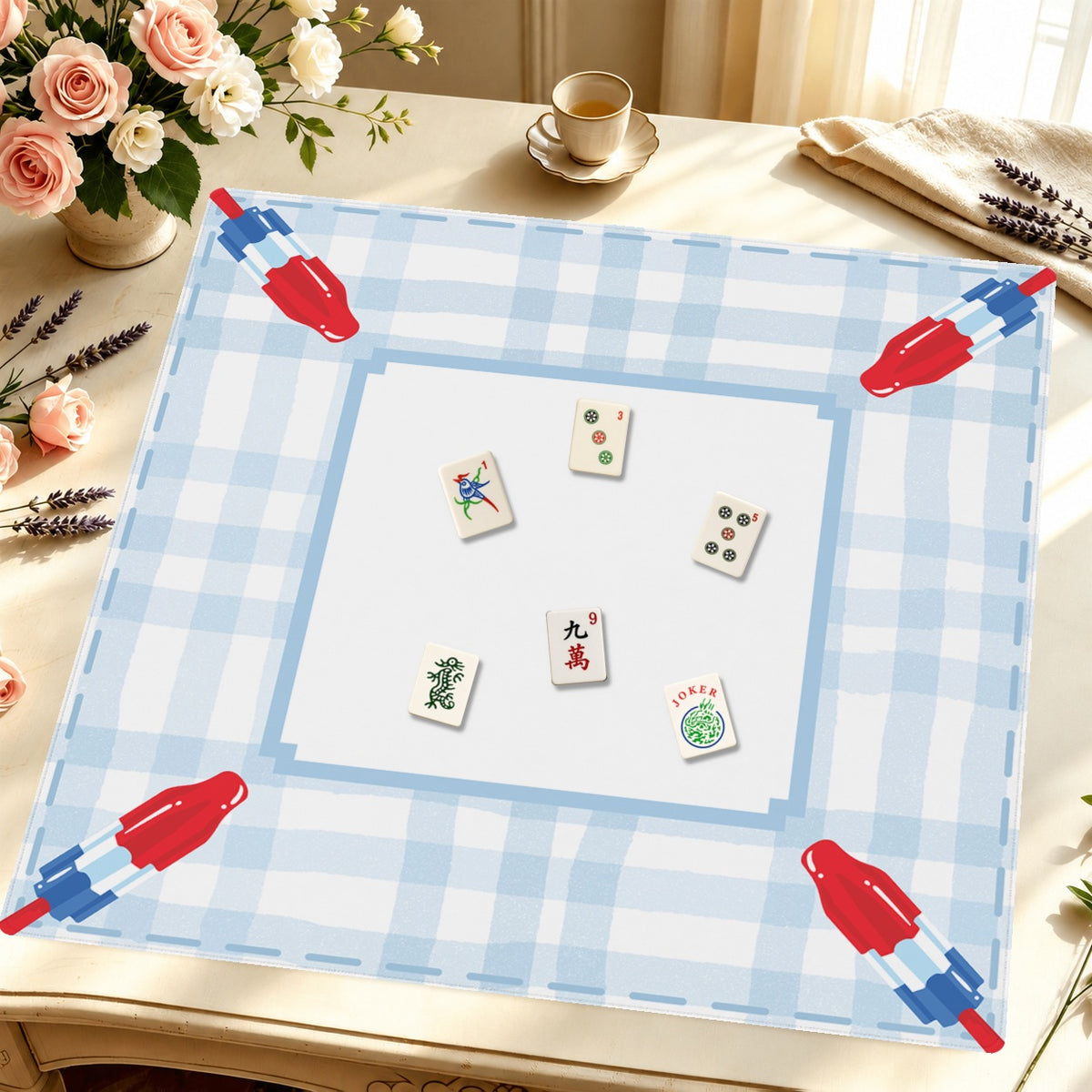 Mahjong by SI™ Rocket Pop Dreams Mahjong Mat — Styled Tile Table [styled-tile-table-square]