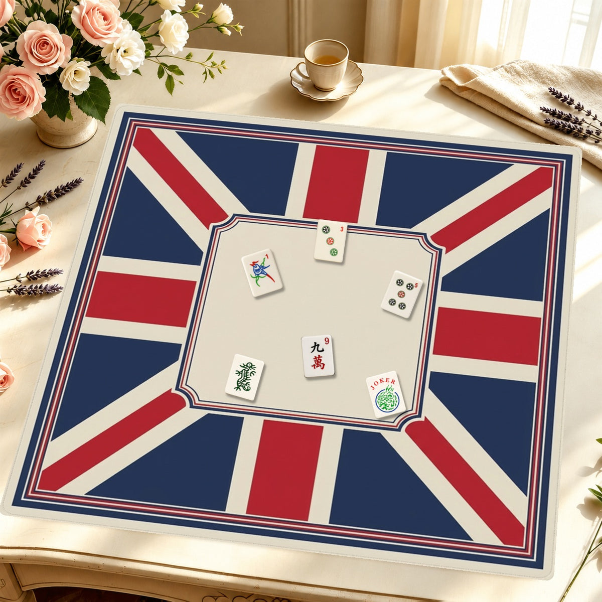 Mahjong by SI™ Rule Britannia Mahjong Mat — Styled Tile Table [styled-tile-table-square]
