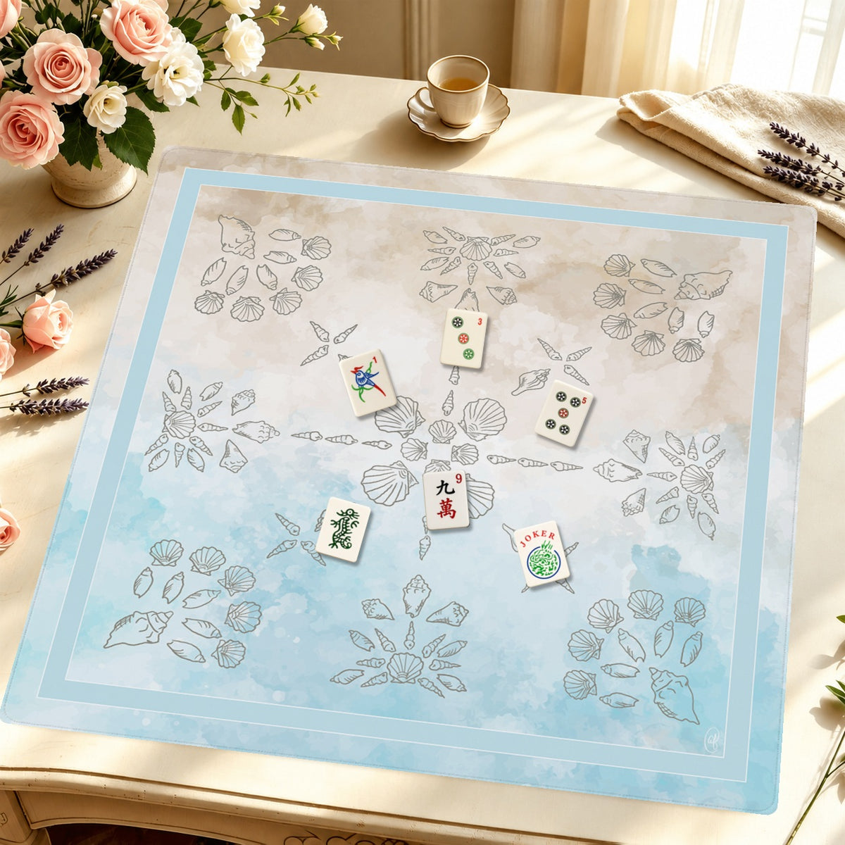 Sandbar Compass — Styled Tile Table [styled-tile-table-square]