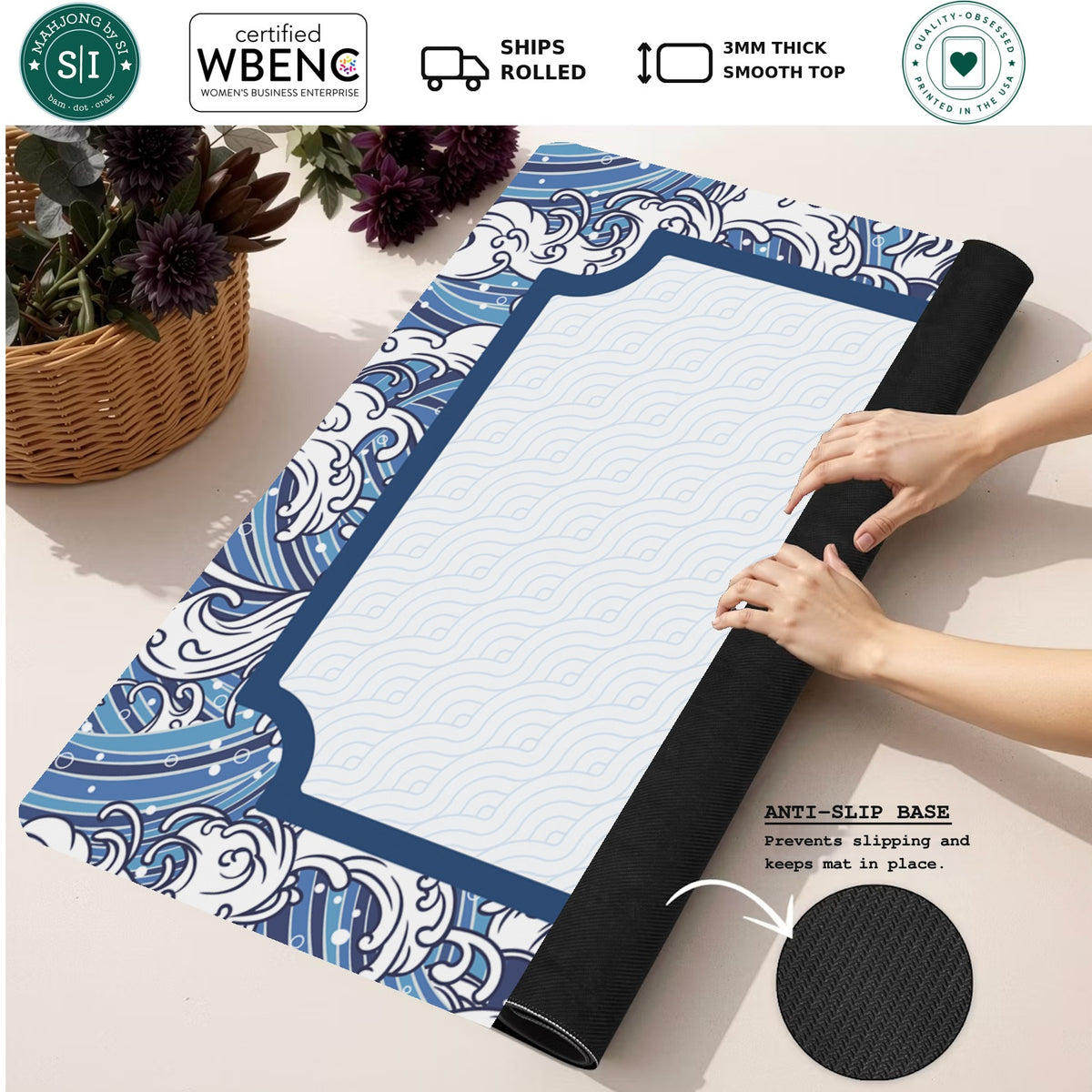 Mahjong by SI™ Seigai Classic Mahjong Mat — Rolled Mat Feature Image [rolled-feature-square]
