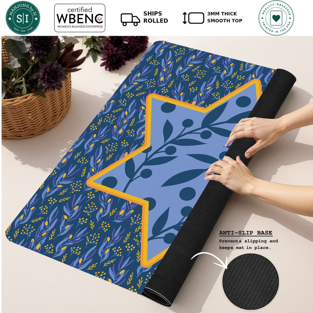 Shalom Garden Mahjong Mat — Rolled Mat Feature Image [rolled-feature-square]