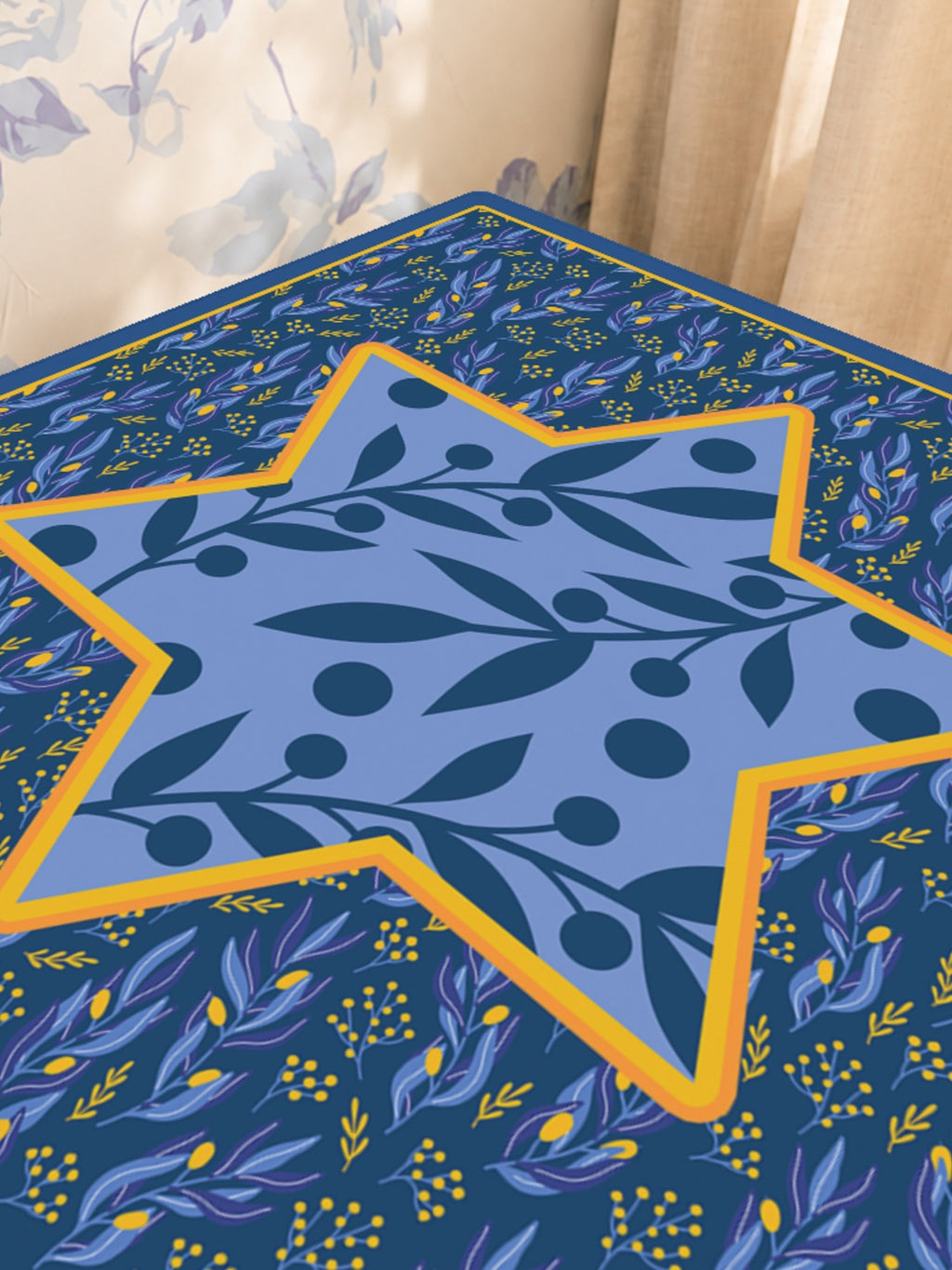Shalom Garden Mahjong Mat — Sunlit Close-up [sunlit-closeup-square]
