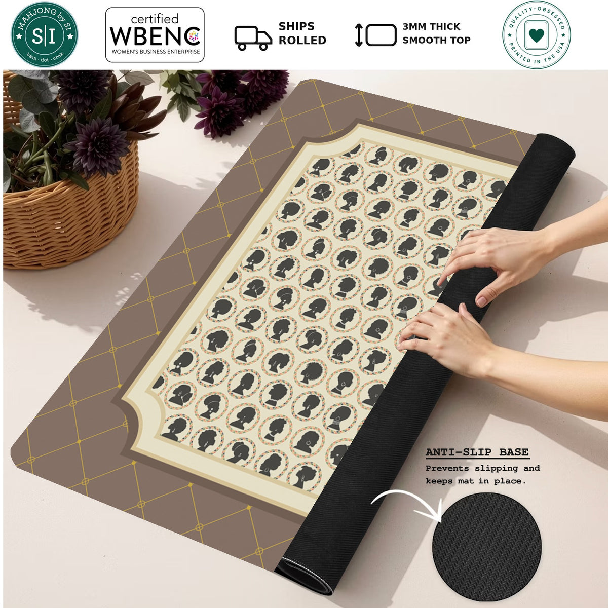 Mahjong by SI™ Sister Circle Mahjong Mat — Rolled Mat Feature Image [rolled-feature-square]